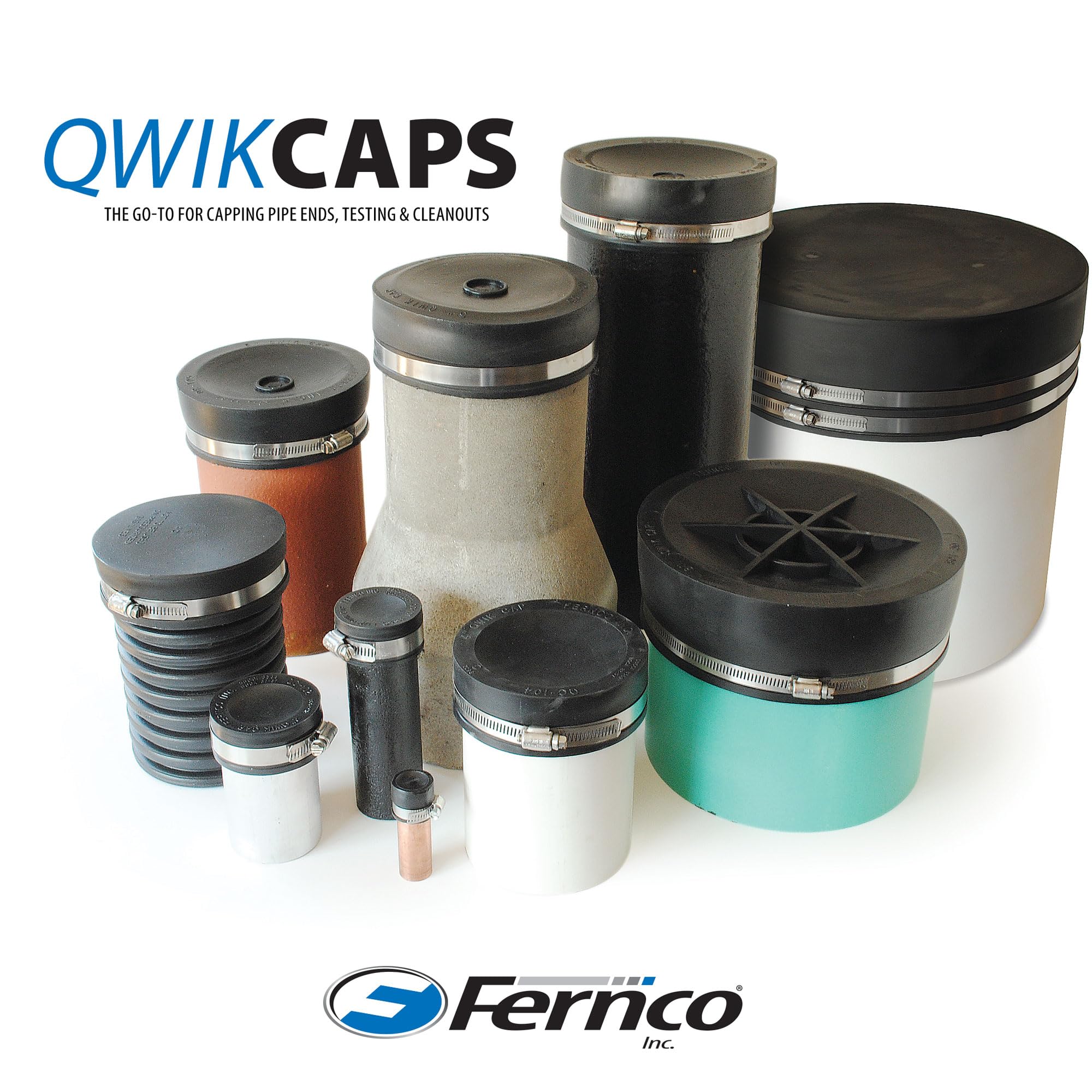 Amazon.com: Fernco PQC-103 Flexible PVC Reusable Pipe Cap for Cast