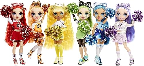 Miniatura 7 de Rainbow High Cheer Violet Willow - Muñeca de moda de animadora morada con pompones y accesorios para muñecas, gran regalo para niños de 6 a 12 años