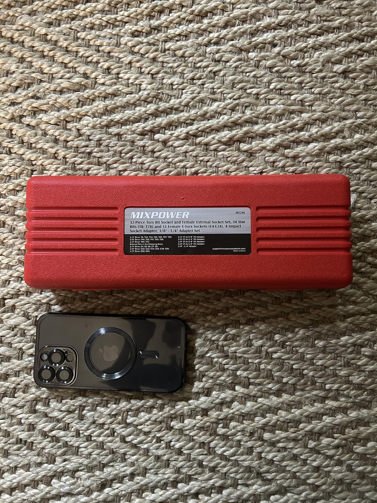 MIXPOWER Torx Bit and Socket Set - 25-Piece T8-T60 and E4-E22 8