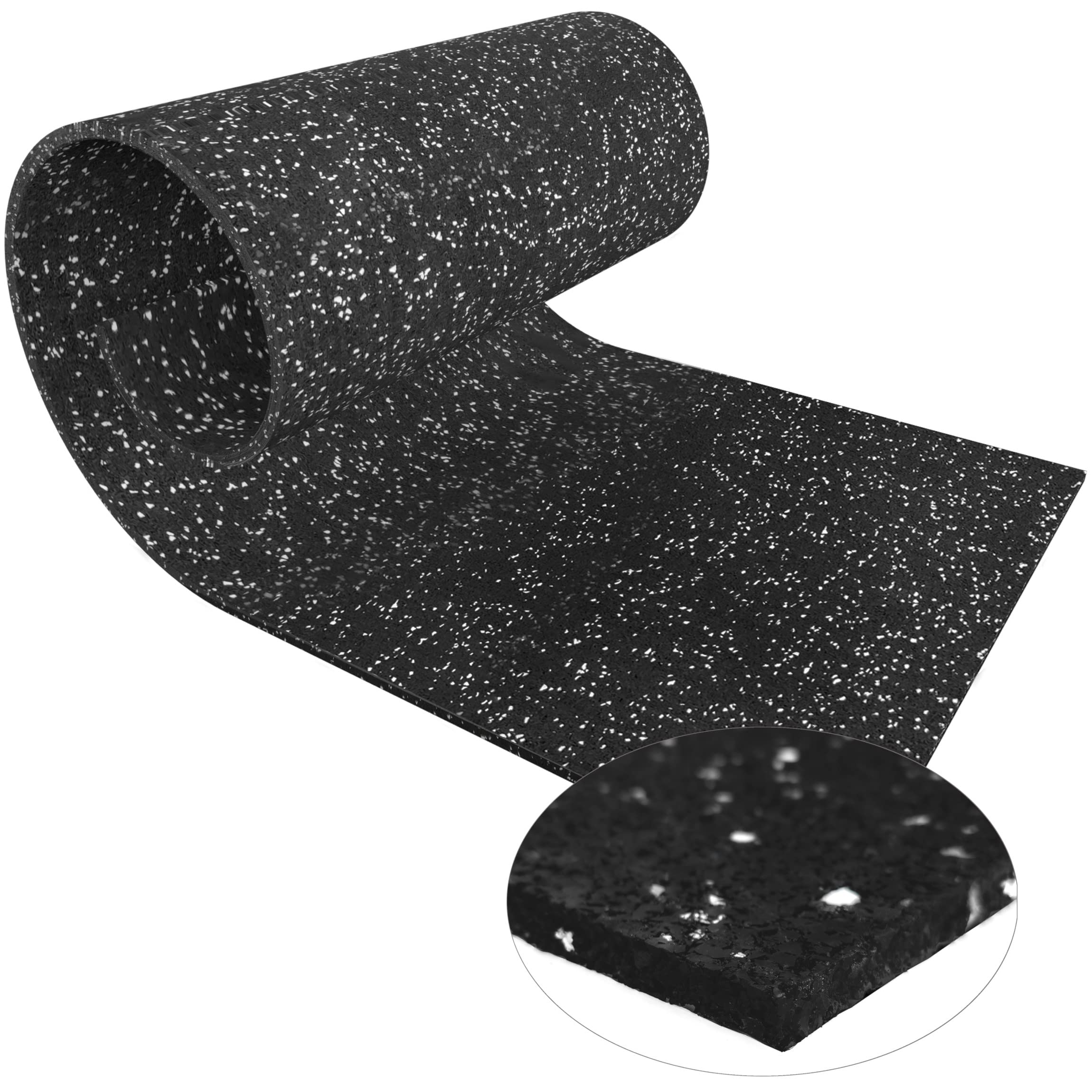 Mata Wygłuszająca Do Sprzętu Fitness 180cm x 80cm x 8 mm | Wygłuszaczka Do Ochrony Podłogi, Wielofunkcyjna, Odporna Na Rowery Treningowe, Cross-Trenery, Bieżnie
