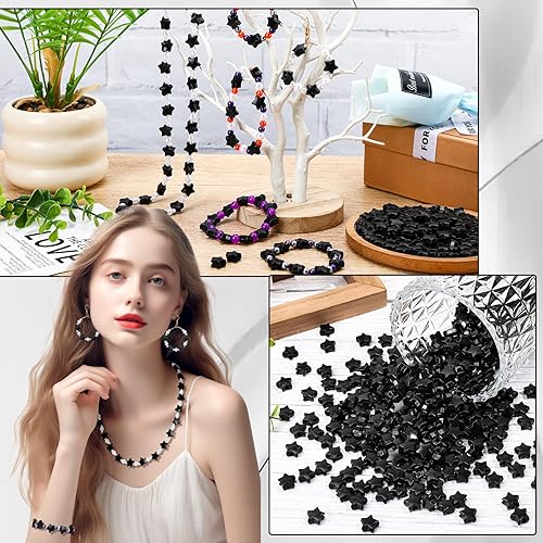 Vista 47 de Augshy 700 cuentas de letras blancas del alfabeto para hacer bricolaje (0.236 pulgadas)