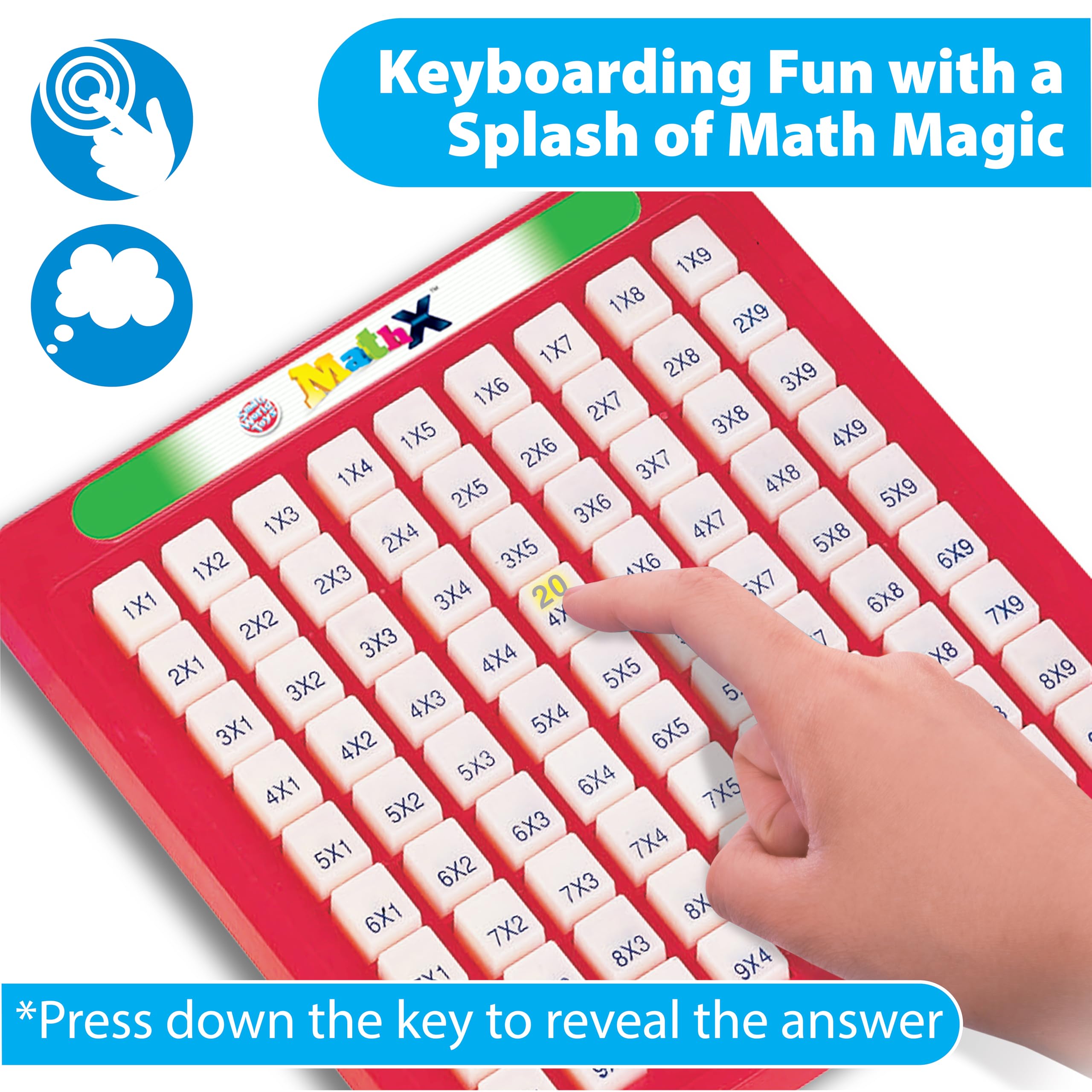 Small World Toys Multiplication Board Game Push Button Multiplication Machine for Kids 3 Kindergarten Math Learning & Education Toys Math Game for Home School Classroom Gifts for Kids product thumbnail 5