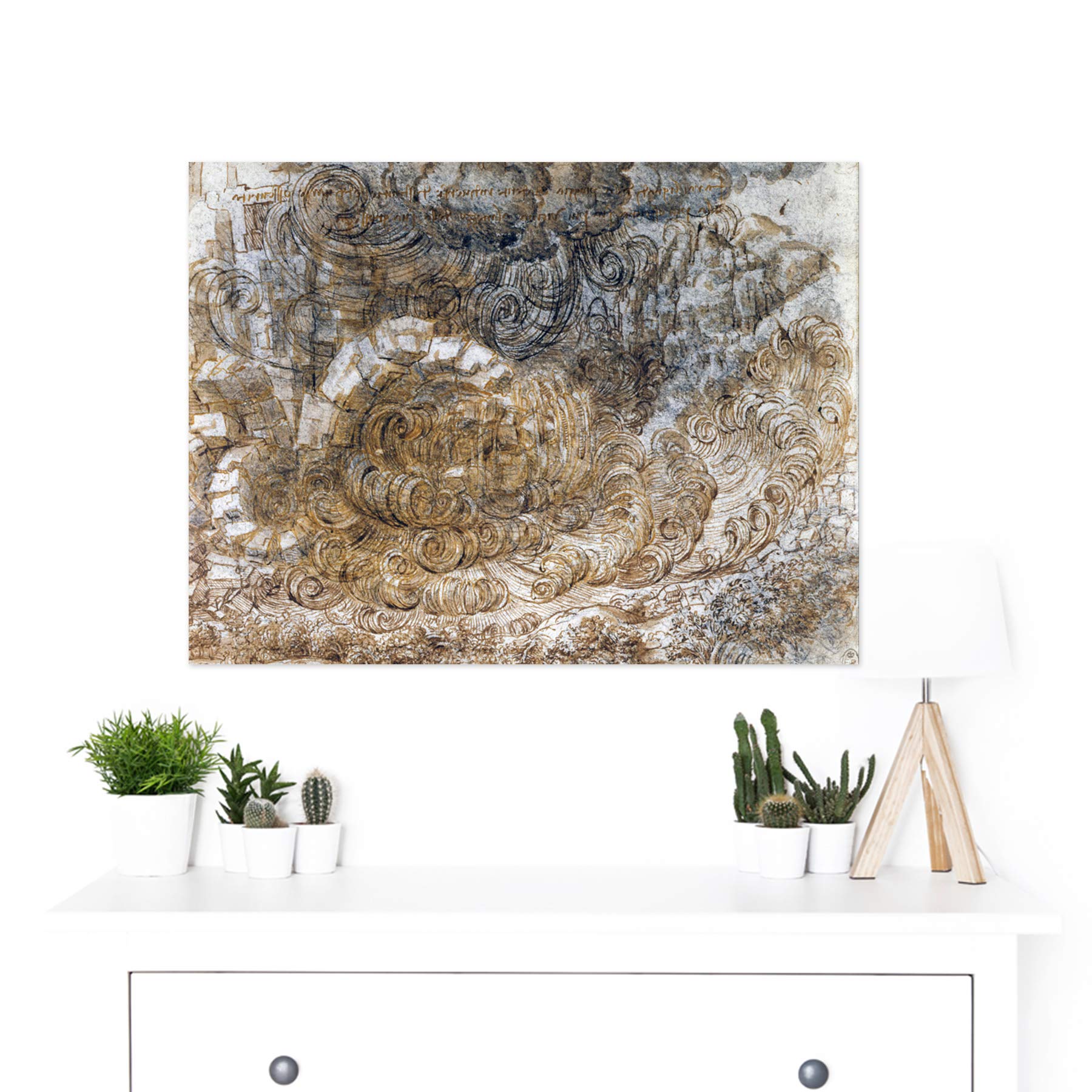Amazon.com: Artery8 Leonardo Da Vinci A Deluge Flood Storm Drawing