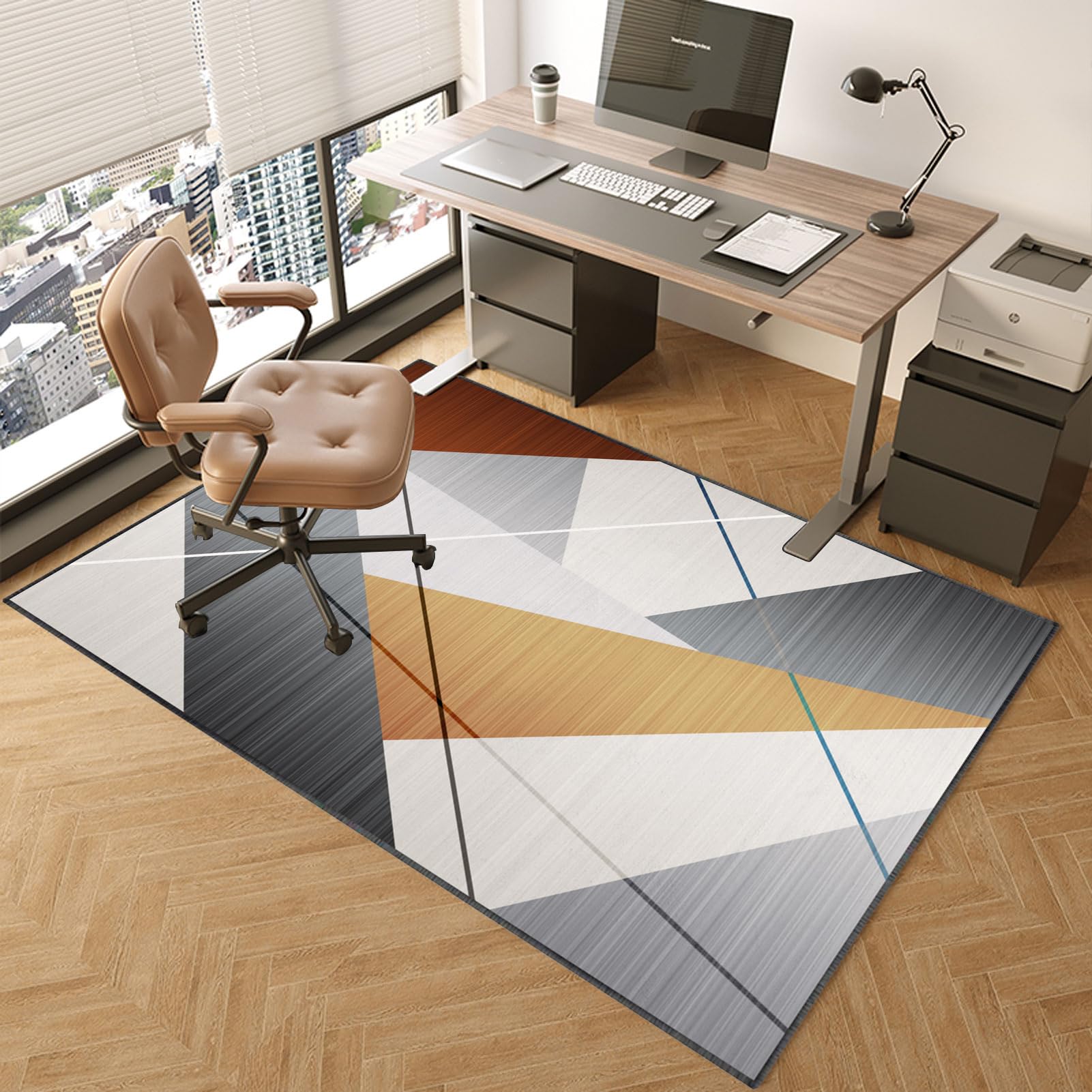 TOYOCC Heavy Duty Office Chair Mats for Carpeted and Hardwood Floor 90 x 140 cm Carpet Protector Chair Mat for Home and Office Floor Mat for Office Chair Anti-skidding Gaming Carpet Desk Chair Mat