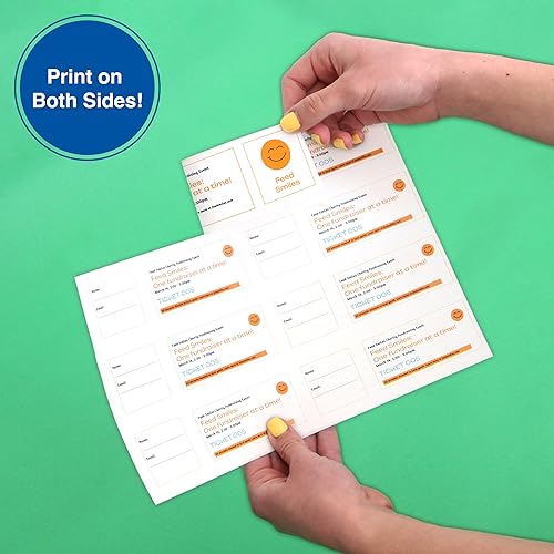 Miniatura 7 de PrintWorks Boletos para rifas, cartulina perforada para boletos con trozos extraíbles, 8.5 x 11, 67lb147gsm, 8 boletos por hoja, 250 hojas, 2000