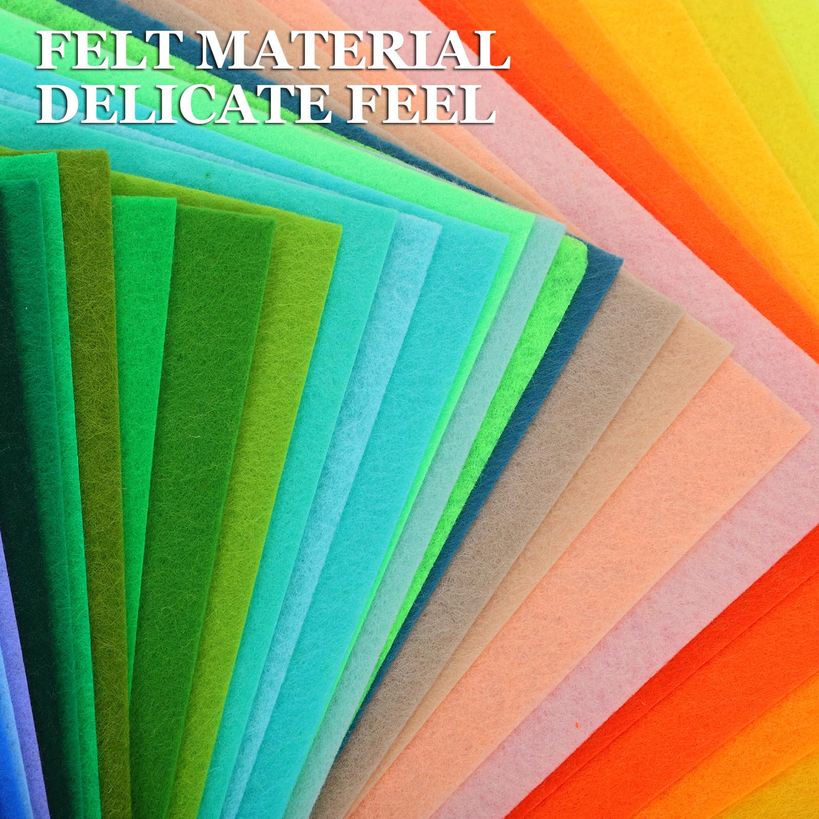 DOITOOL 66stücke Bastelfilz Bögen zum Nähen Filzstoff in DIY Filzplatten für Junge Mädchen Patchwork und Dekoration Zufällige Farbe
