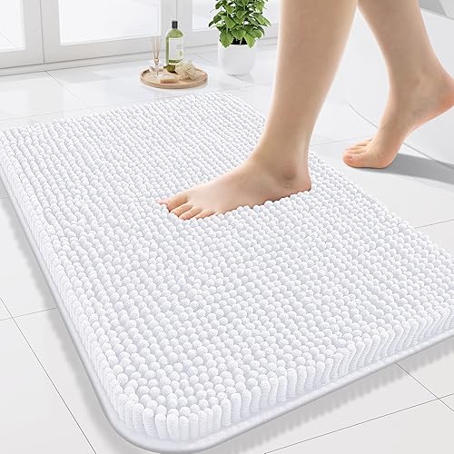 Miniatura 94 de Arotive Alfombras de Baño 30x20, Alfombras de Baño de Chenilla Shaggy Extra Suaves y Absorbentes, Lavables a Máquina con Respaldo de Goma