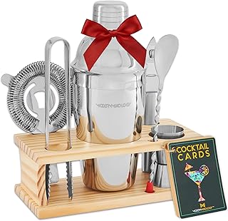 Modern Mixology Cocktail Shaker Set - 8 Piece Bartender Kit with Martini...
