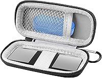 ALKOO Protective Case for AliveCor KardiaMobile 6L ECG Heart Monitor - Black Hard EVA Shell with Cable Pocket & Pill Organizer
