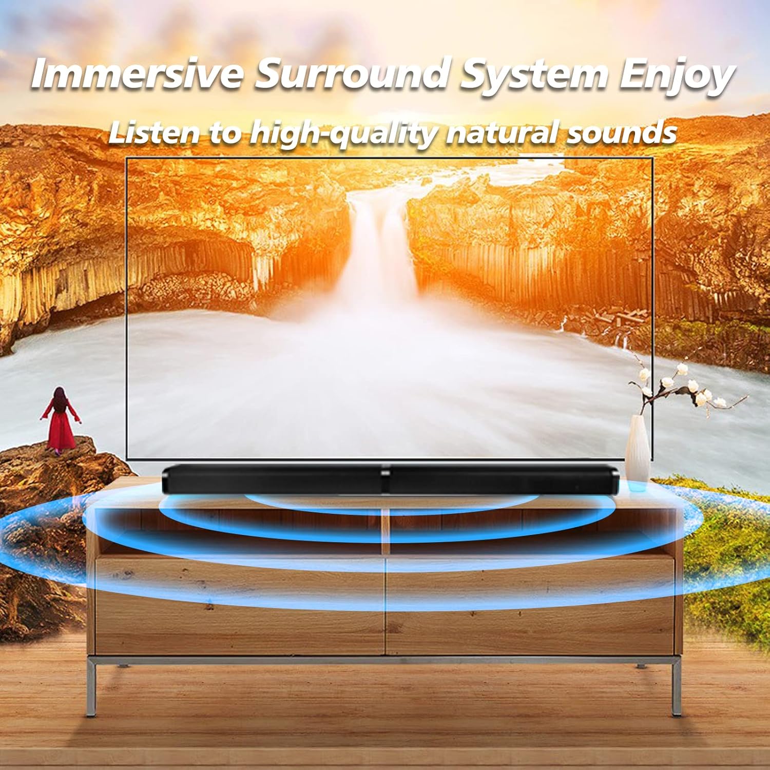 Buy Sound Bars for Tv 2.0 Channel Bluetooth 5.0 SoundBar Split in 2 for