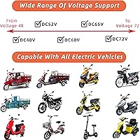 Vista 5 de Luces LED direccionales universales delanteras y traseras para motocicleta, CC 48 V, 52 V, 60 V, 72 V, intermitentes, luces intermitentes, bombillas