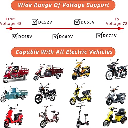 Miniatura 5 de Luces LED direccionales universales delanteras y traseras para motocicleta, CC 48 V, 52 V, 60 V, 72 V, intermitentes, luces intermitentes, bombillas