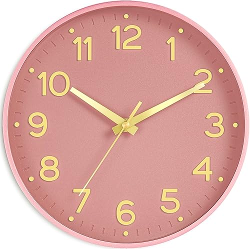 Miniatura 19 de Reloj de pared verde, silencioso, funciona con pilas, 8 pulgadas, moderno, analógico, sin tictac, decorativo, para cocina, oficina, baño, dormitorio