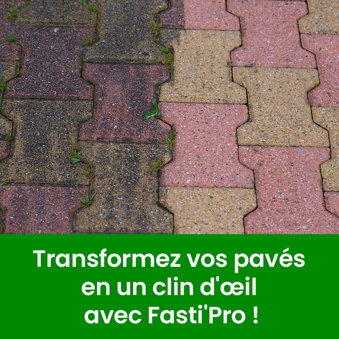 Nettoyant façade, terrasses, dalles Fasti pro Rénovateur - Elimine les traces rouges et noires sur façades, allées en seulement 30 minutes - Bidon de 5L