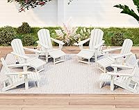 Vista 41 de KINGYES Silla Adirondack Plegable Ajustable con Reposapiés y Organizador de Reposabrazos Multifuncional 4 en 1, Silla Reclinable Adirondack Plegable