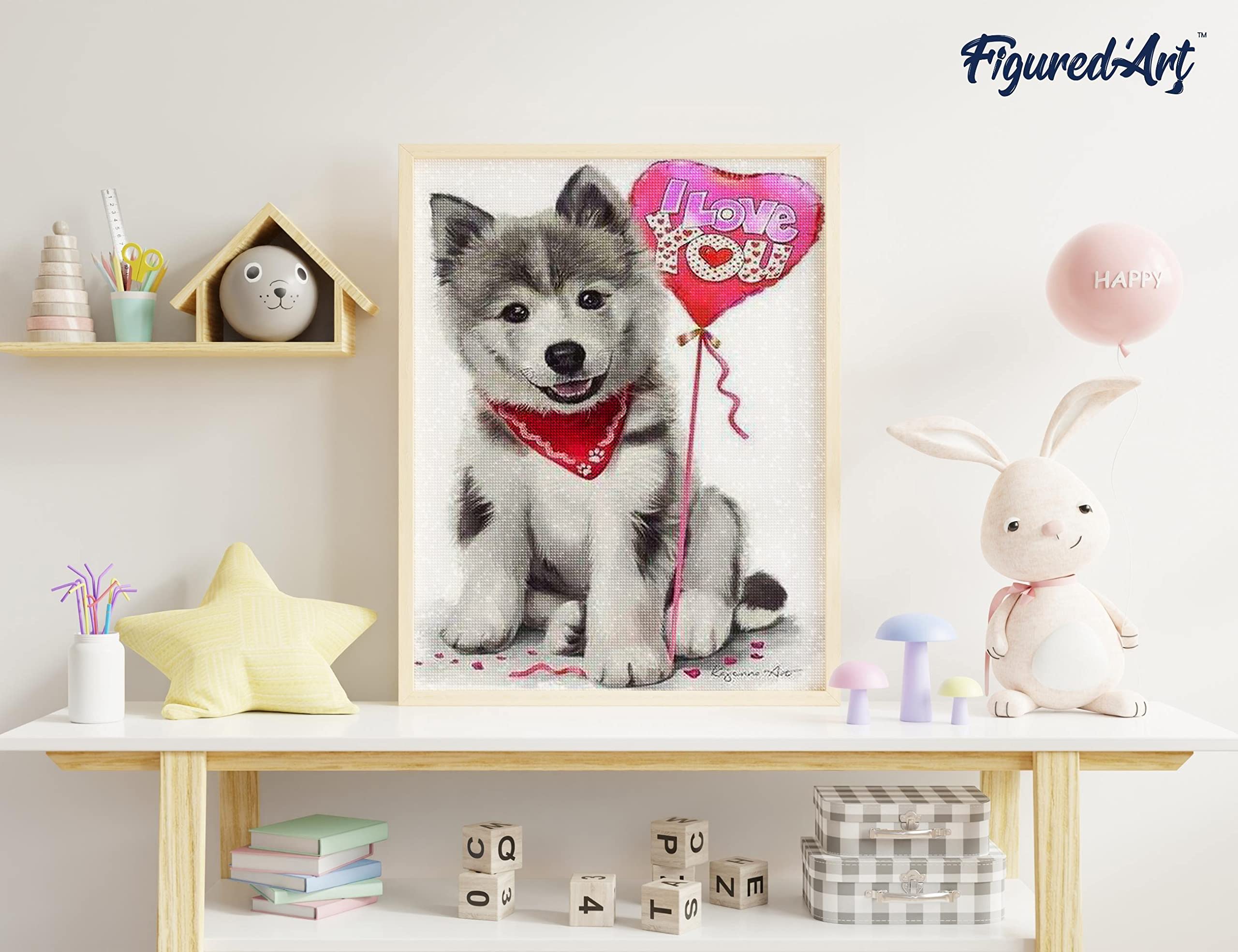 Kit De Peinture Diamant 5D À Faire Soi-Même, Motif Chien