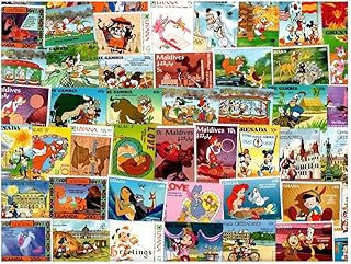 Walt Disney : 25 Different Stamps Collection Mixture Packet Stamps for Collectors