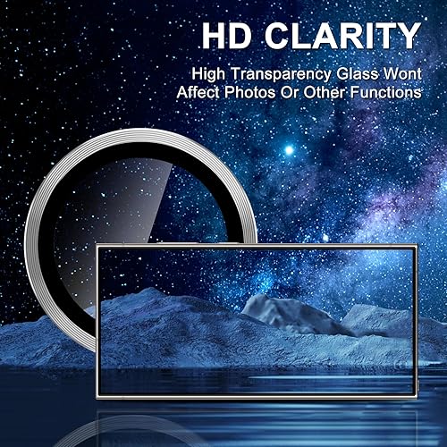 Vista 976 de para Samsung Galaxy Z Flip 7 Protector de Lente de Cámara, Cubierta de Lente de Vidrio Templado con Anillo de Metal Individual, [Fuerte Adhesión] 1