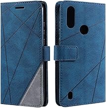 SONWO Cover per Moto E6S 2020, Flip Caso in PU Pelle Case Cover Portafoglio Custodia per Moto E6S 2020, [Kickstand] [Slot per Schede], Blu