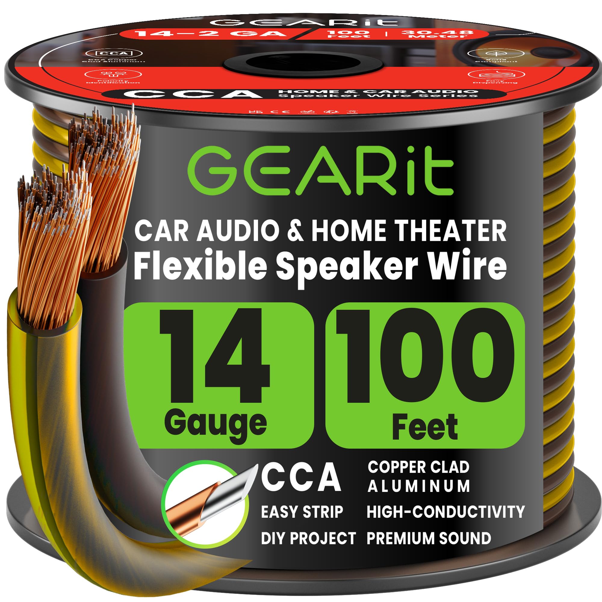 GEARit 500FT Speaker Wire - Home & Car Audio -18