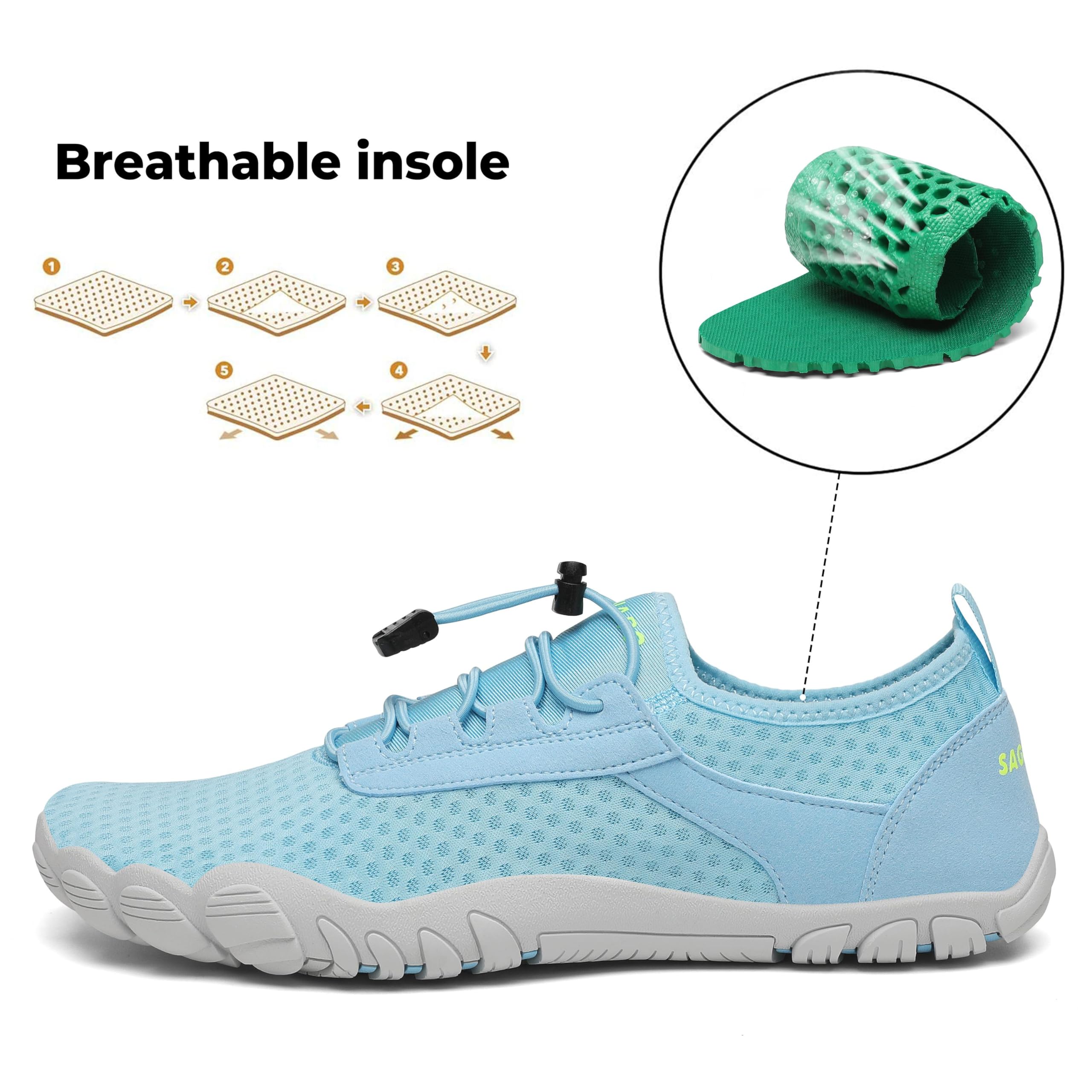 SAGUARO Scarpe da Scoglio Donna Uomo Scarpette da Mare Bagno Spiaggia Water Shoes per Immersione Nuotare Acquatico