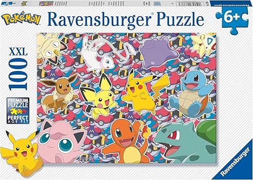 Ravensburger Rompecabezas de Pokemon para niños a partir de 6 años - XXL 100 piezas - Juguetes Pikachu