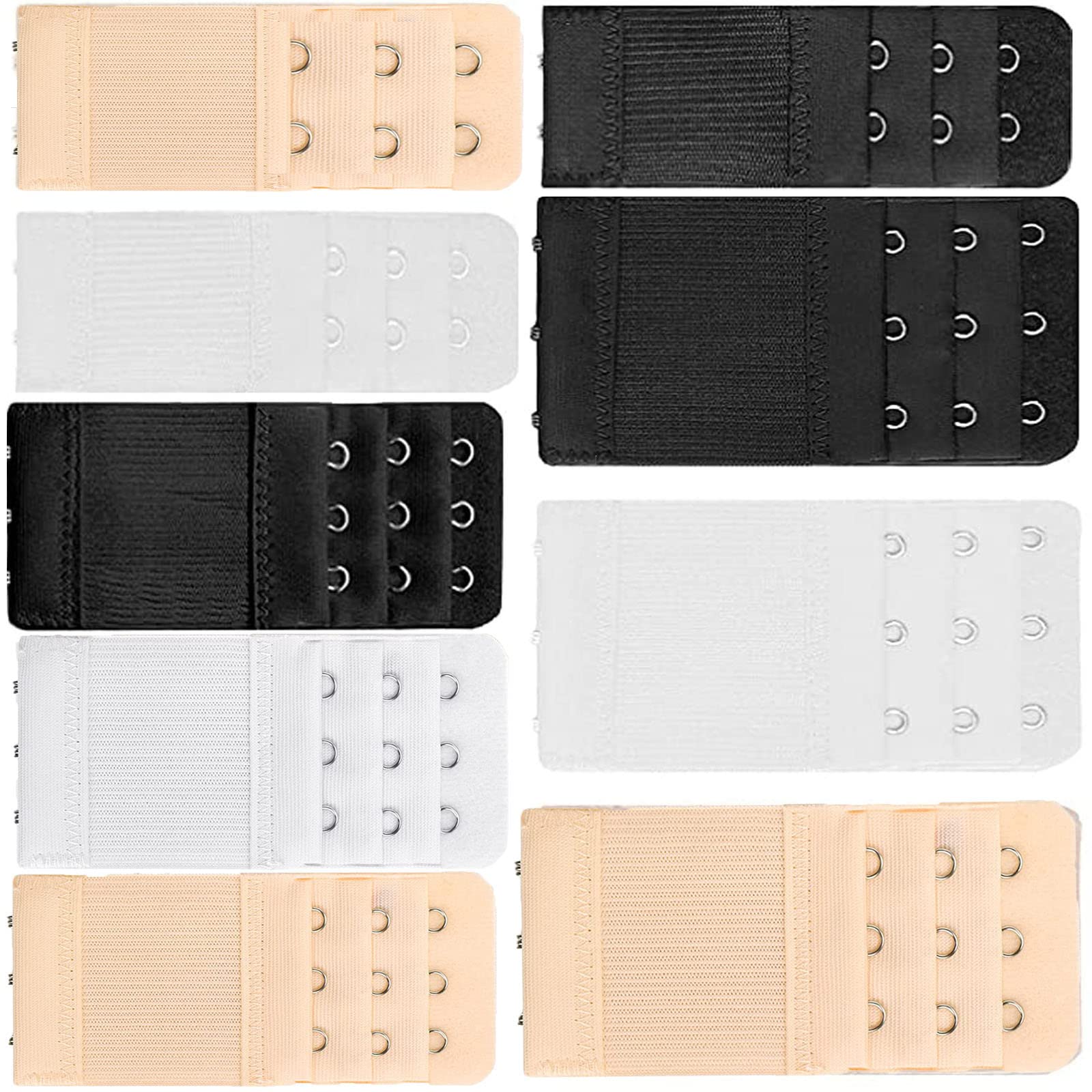 4 Pezzi Di Estensori Per Reggiseno Con 7 Ganci, Kit Di Estensione Per Reggiseno Cinghie Di Estensione Elastiche Forniture Per Reggiseno