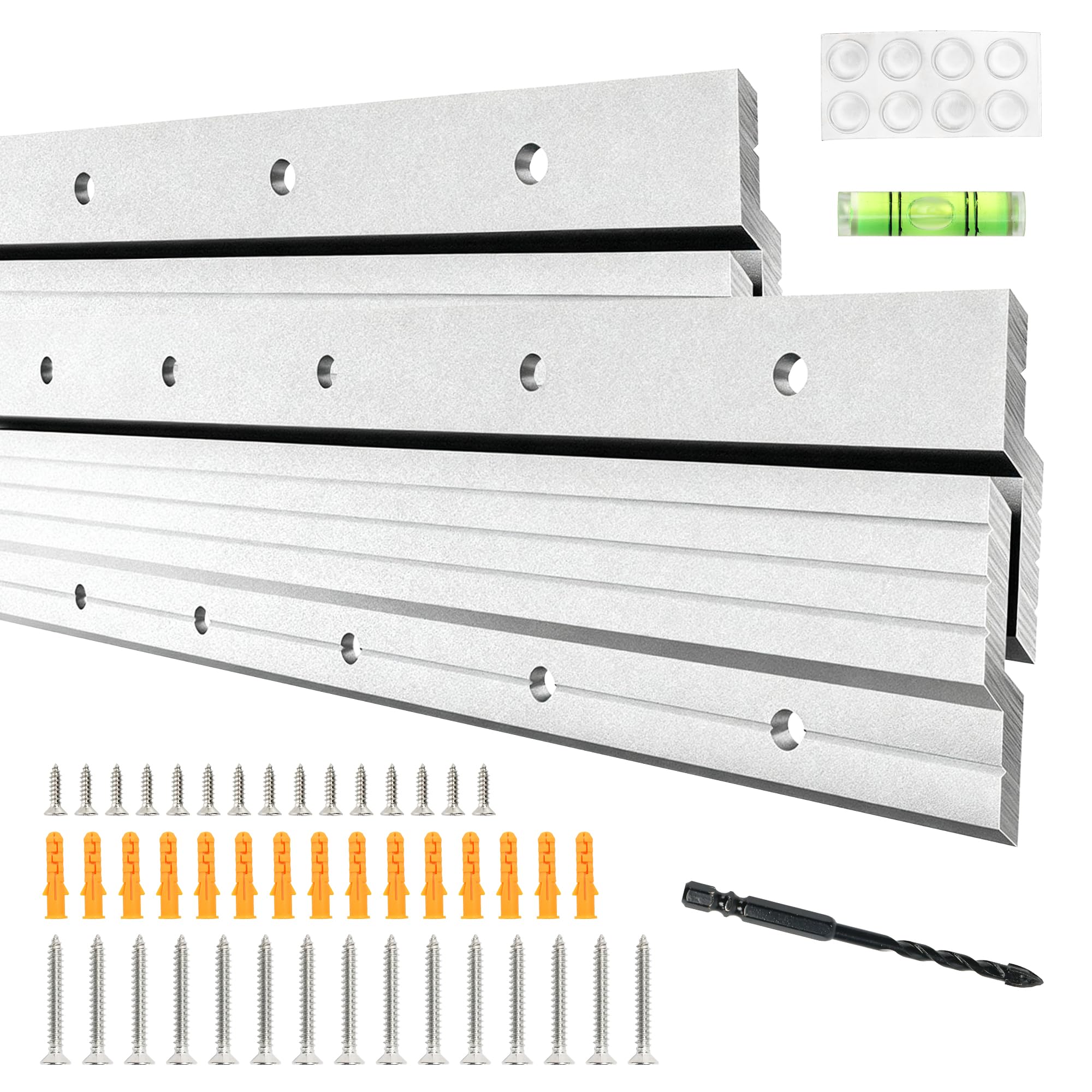 30 Inch Heavy Duty French Cleat Picture Hanger, 200 lbs Max Load Z Bar Hanger, Mirror Mounting Hardware, Aluminum Wall Mount Bracket for Mirrors, Whiteboards, Artwork, and Frames