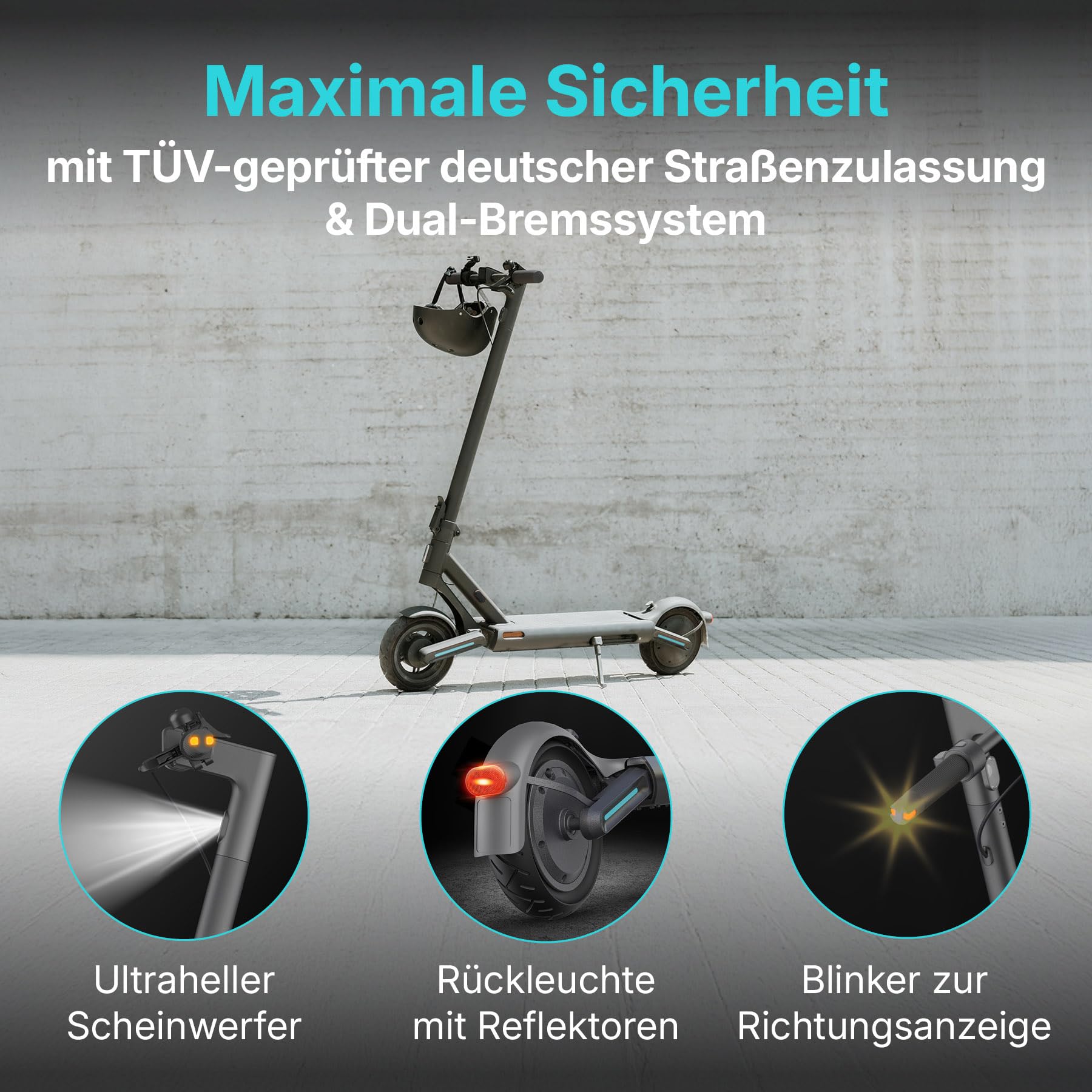 Odys E-Scooter mit Straßenzulassung und Blinker (je nach Modell bis zu 75 km Reichweite & bis zu 25% Steigung, max. 20km/h, klappbar) E-Roller mit Straßenzulassung Elektroscooter Elektroroller