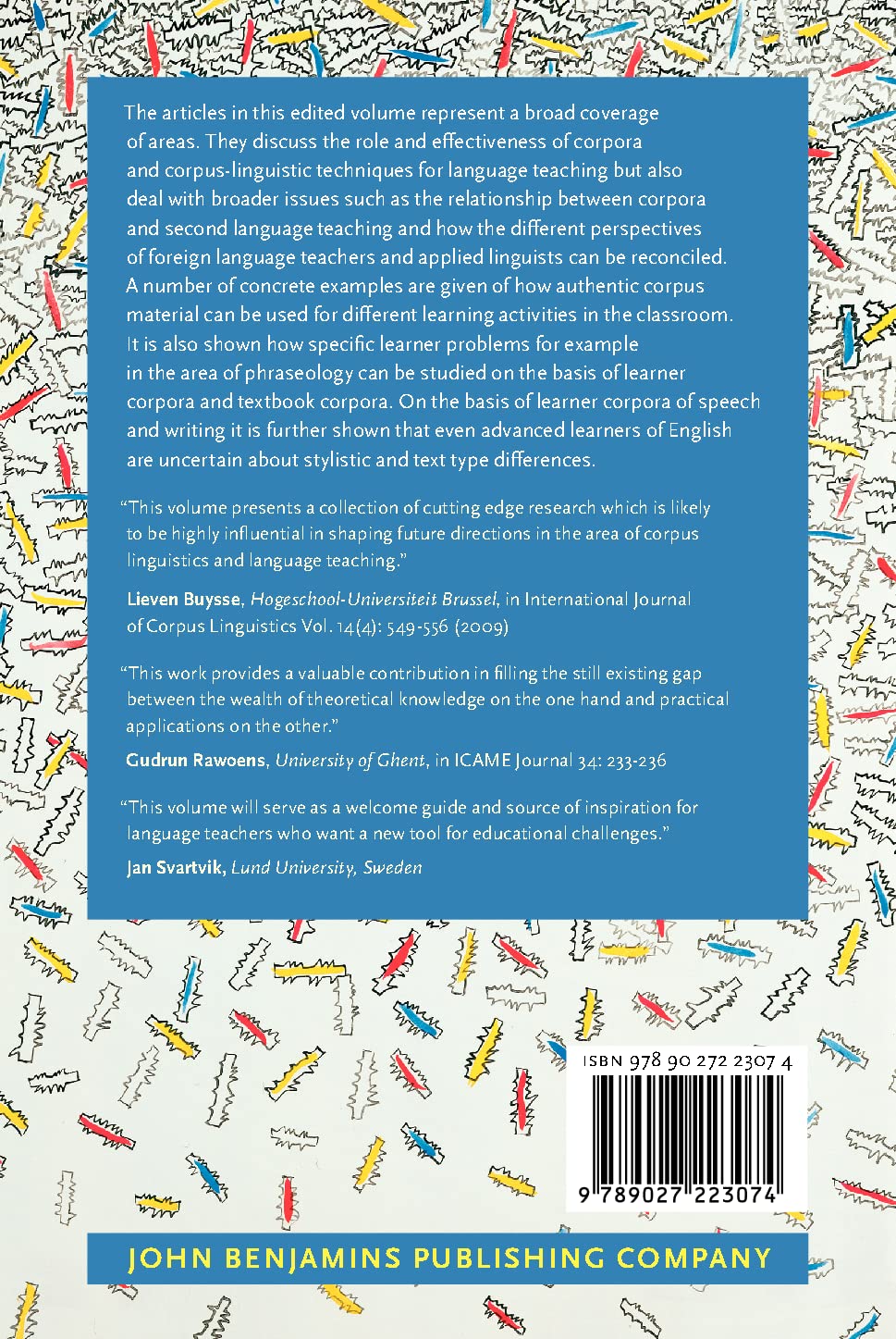 Corpora and Language Teaching: 33 (Studies in Corpus Linguistics)