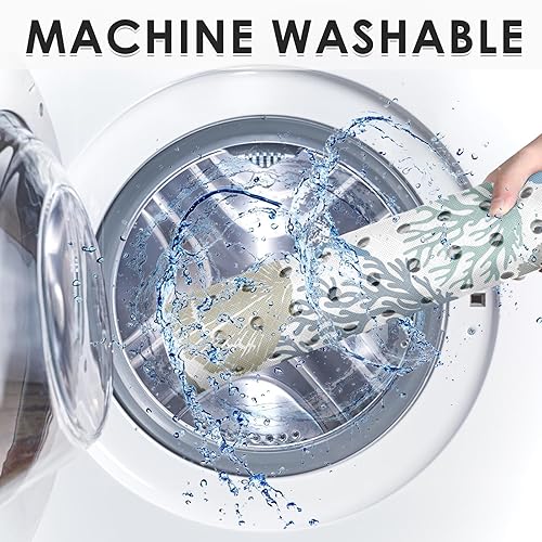 Miniatura 6 de Sea Shells - Tapete de baño antideslizante con diseño de conchas marinas coralinas, estrellas de mar, 40 x 16 pulgadas, extra larga, para bañera,