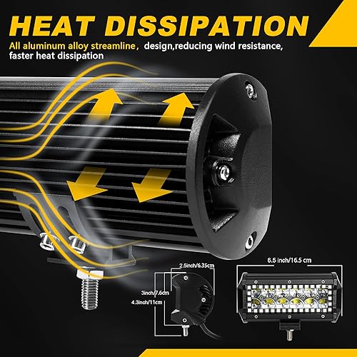 Miniatura 2 de Nicoko - Barra de luz led con halo secuencial cambiante de color, 18w 36w 72w 126w 4D RGB