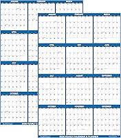 Vista 2 de SwiftGlimpse - Calendario de pared 2025 de 36 x 24 pulgadas, paquete múltiple, grande, borrable, borrado en seco, reversible, vertical/horizontal