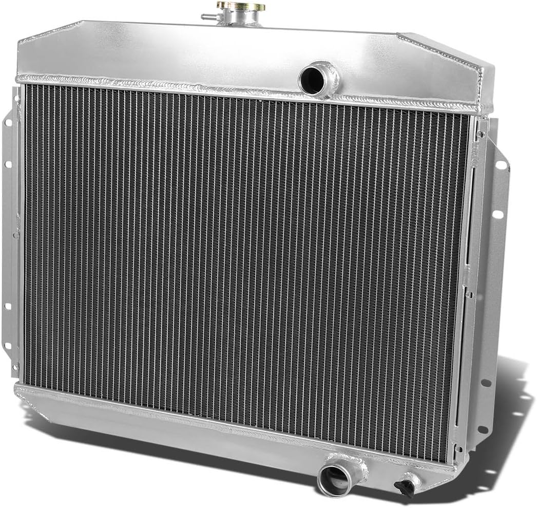 DNA Motoring RA-F10061-L6-3 3-Row Full Aluminum Radiator Compatible with 61-64 Ford F-100 / F-250 / F-350 Pickup