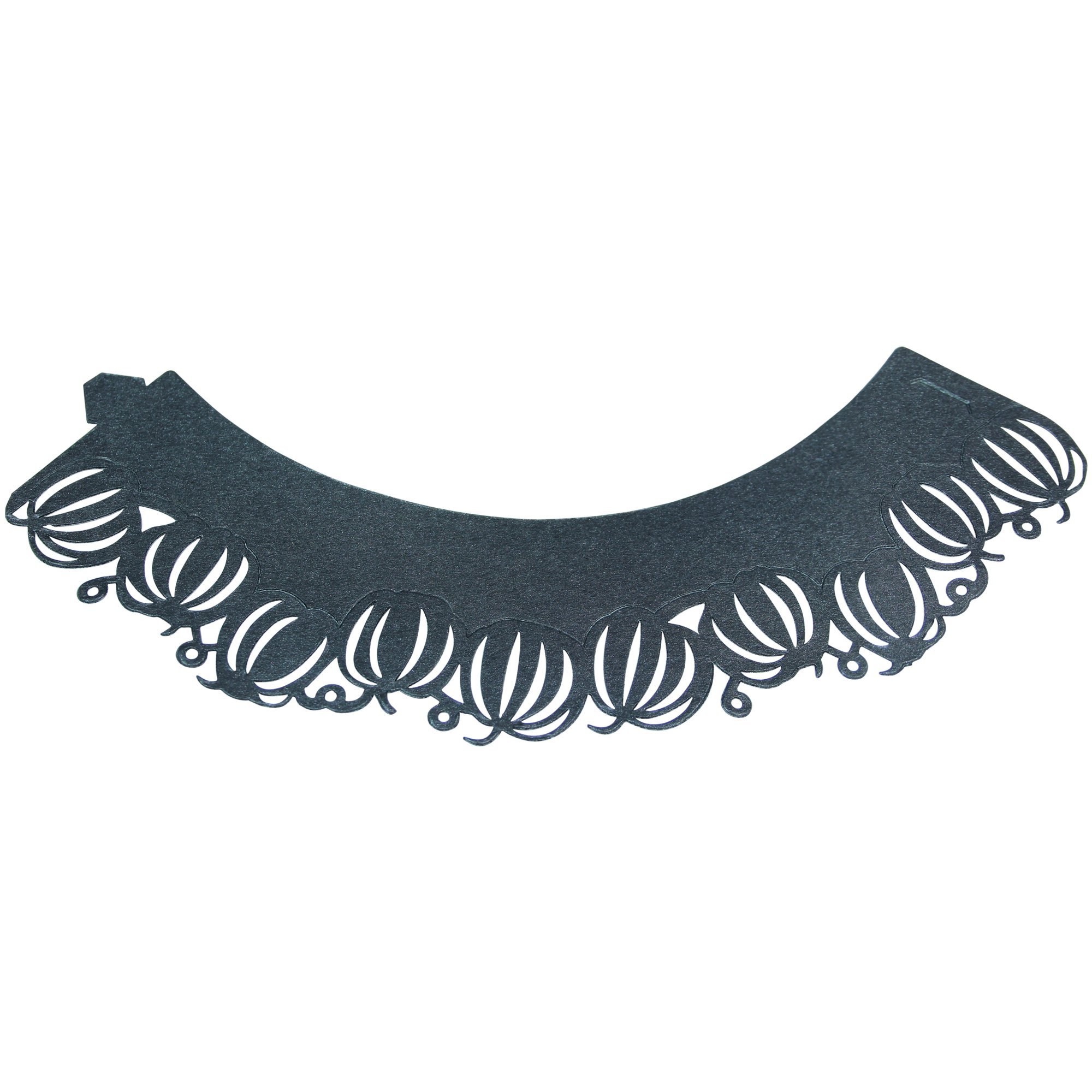 PME CW918 Muffin-Manschetten mit schwarzen Kürbissen, Packung mit 12 Stück, Kunststoff, black, cm, 5 x 0.1 x 20.5 cm, 12 Einheiten