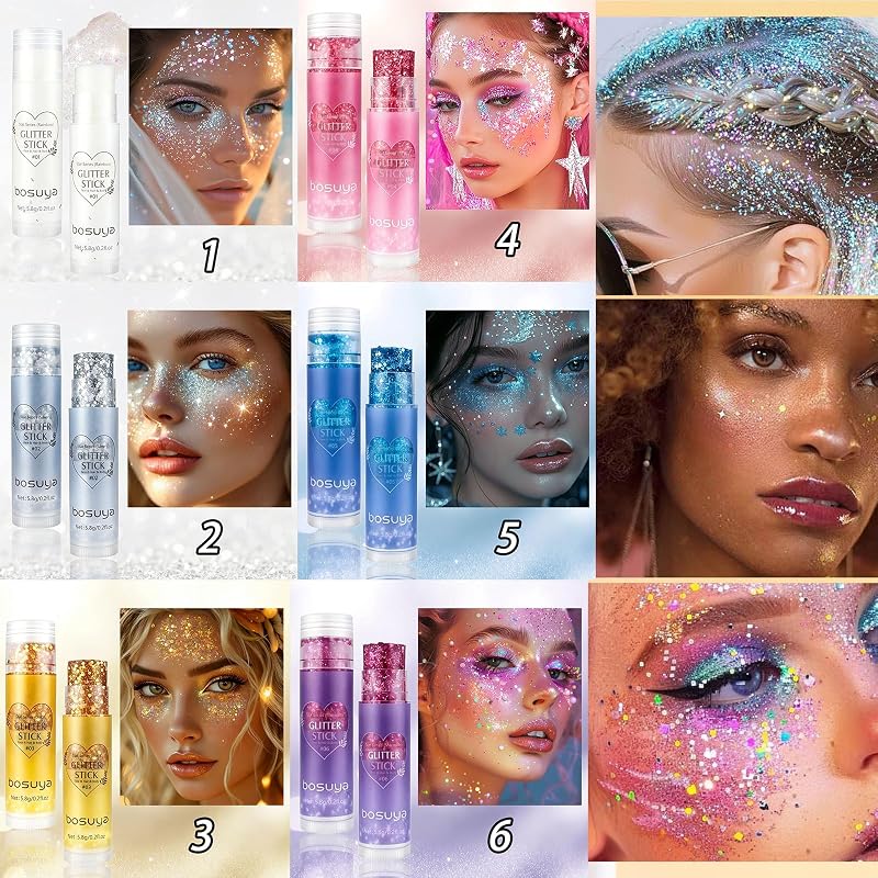 QlClY 6PCS Glitter Stick Set – product photo 9 of 9