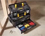 STANLEY FMST1-71981 Kit 2 Mallettes Modulable Tstak/Pro-Stack Gamme FATMAX - 21.5L - Corps en Polypropylène - Larges Attaches Métalliques Anti-Corrosion - Cadenassable - 5