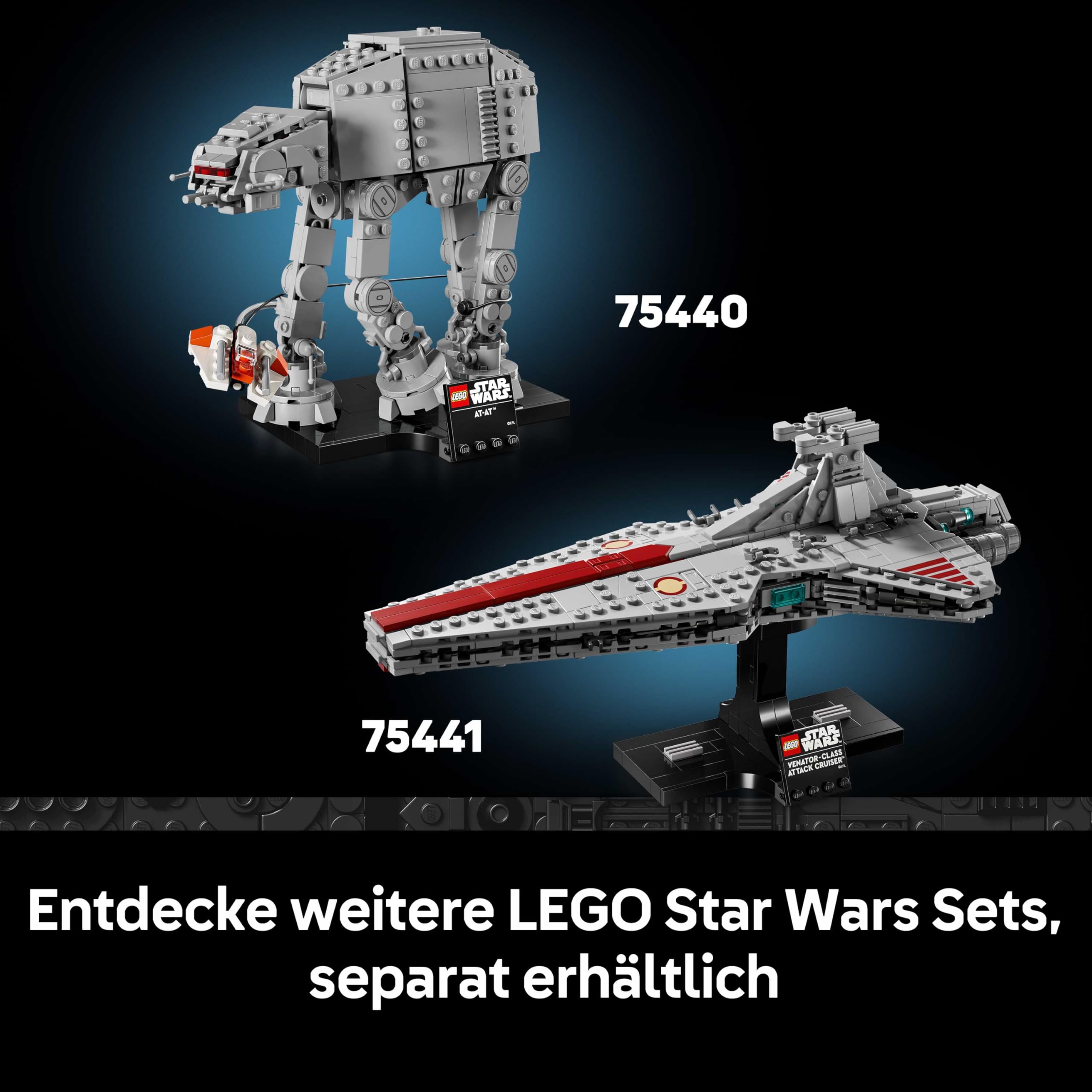 LEGO Star Wars 75441 Angriffskreuzer der Venator-Klasse - Modellbau-Set des republikanischen Kriegsschiffs für Erwachsene - Deko für Wohnzimmer & Regal - Geschenk für Fans von Die Rache der Sith