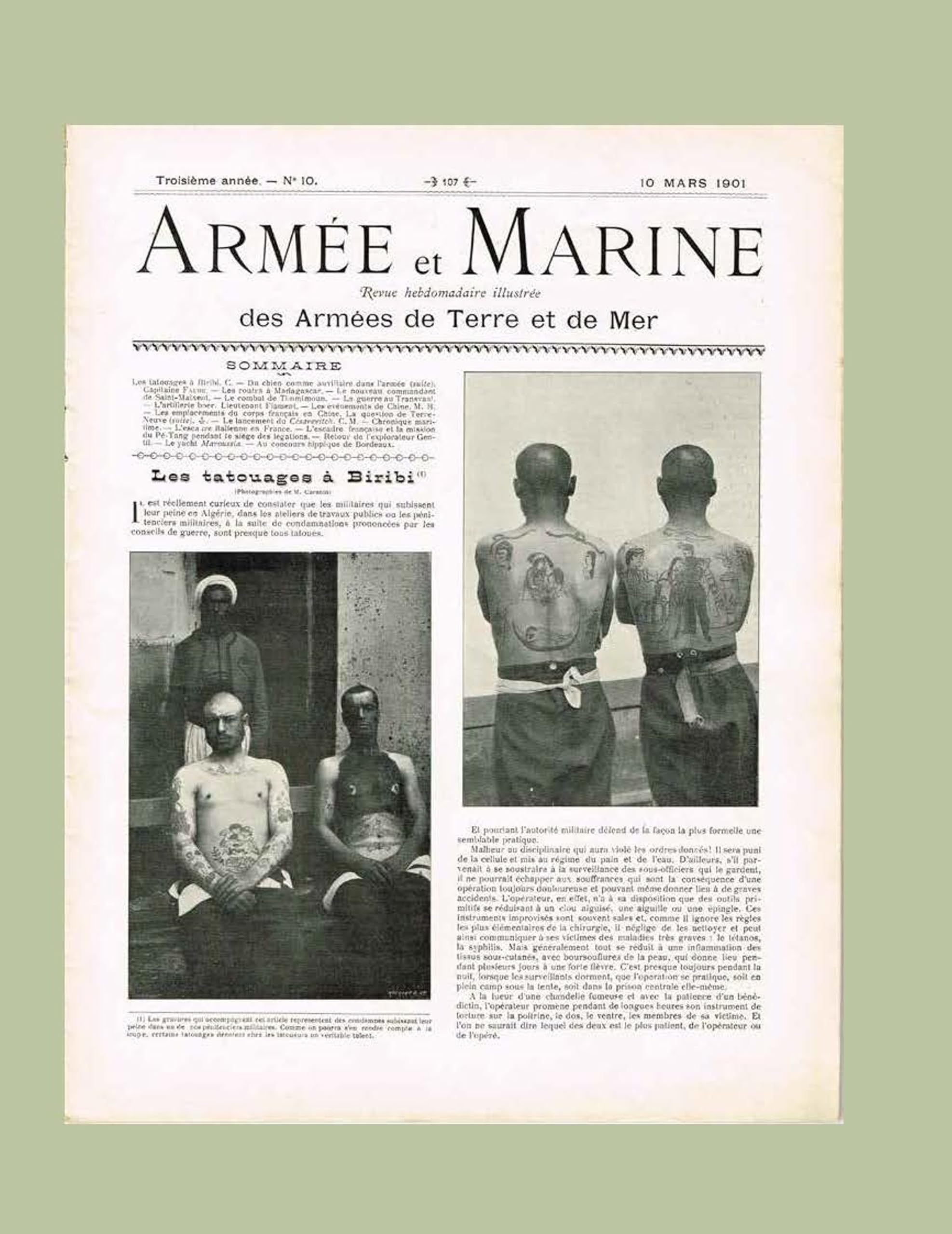 Histoire du tatouage en France: 1770-1960