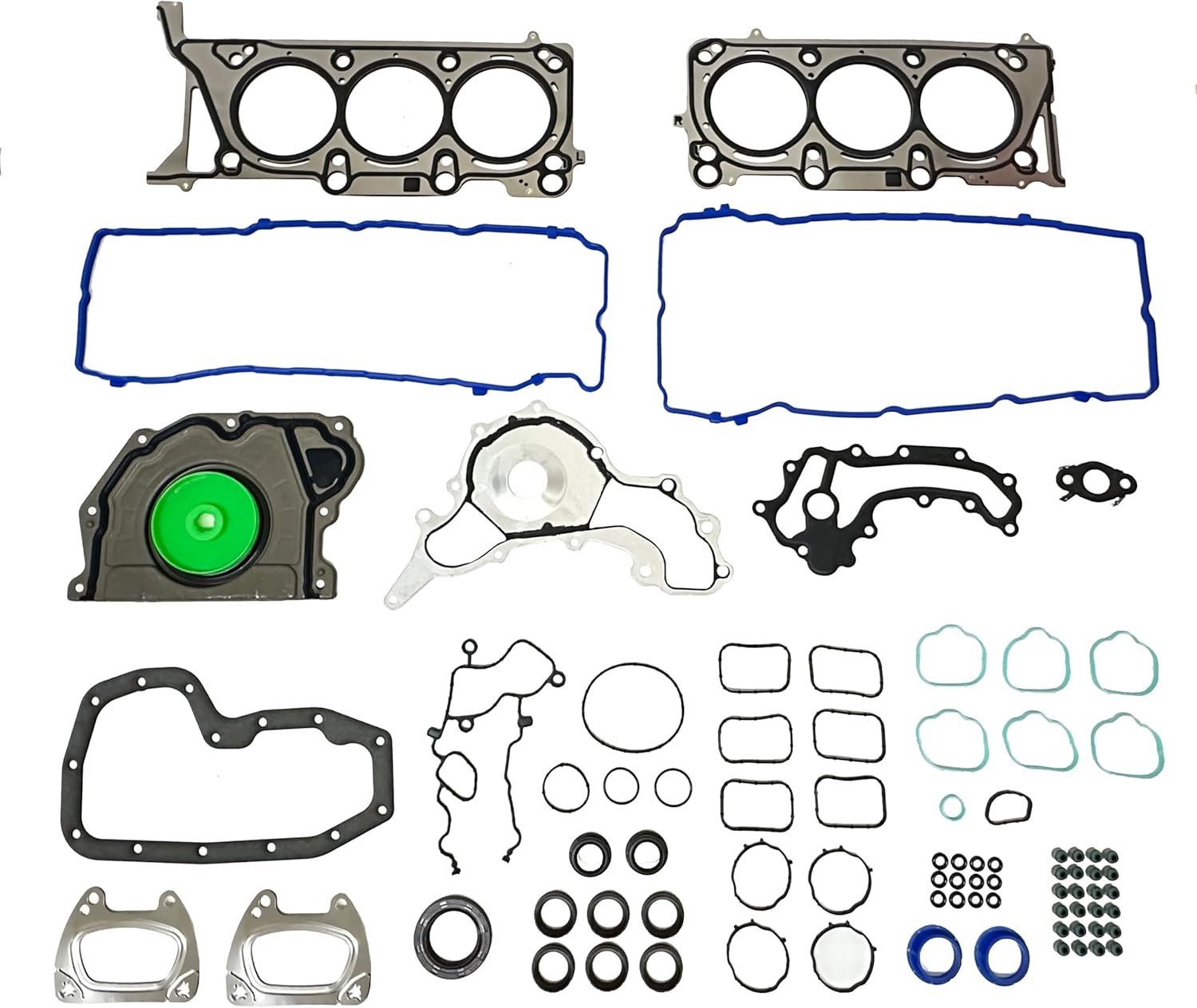 DNJ FGS1184 Full Gasket Set for 2016-2022 Chrysler, Dodge, Jeep, Ram 1500, Durango, Grand Cherokee 3.6L V6 24V DOHC 3604cc