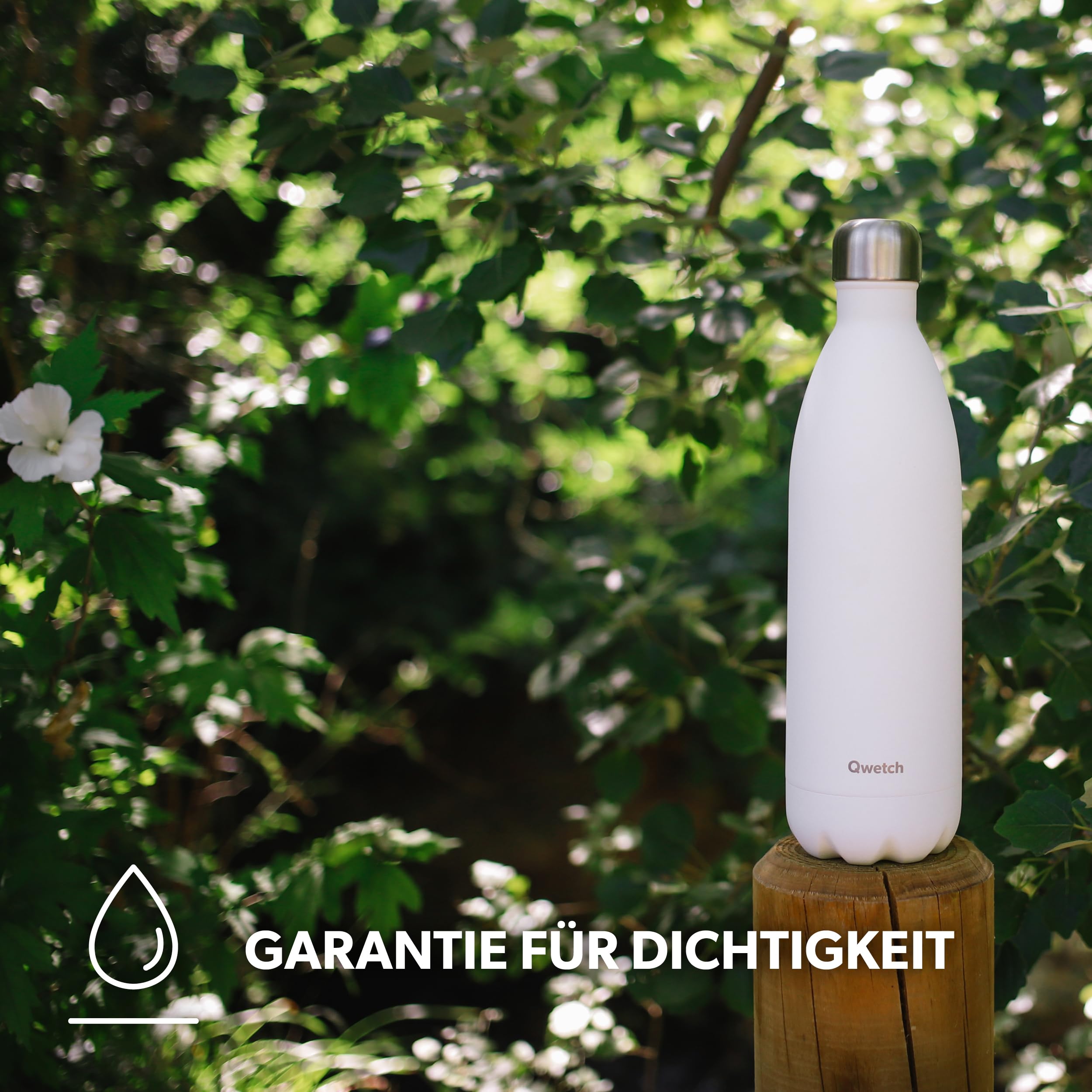 Qwetch - Trinkflasche Originals Edelstahl Isolierflasche 1L Majorelle Blau - Thermosflasche 24h Kalt & 12h Heiß - Auslaufsicher, BPA-frei, Wiederverwendbar - Perfekt für Sport, Reisen, Büro & Wandern
