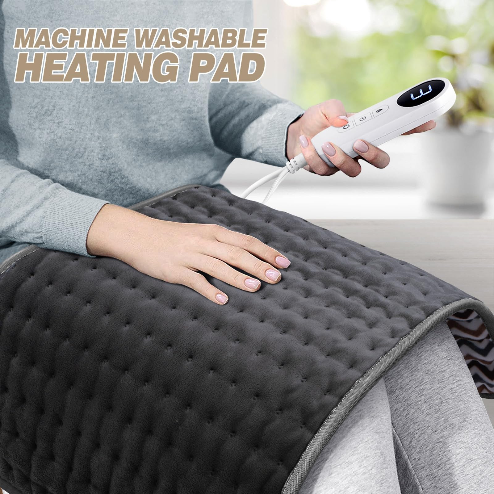 Almohadilla térmica, regalo de Navidad para mujeres, mamá, hombres, papá, almohadillas térmicas para aliviar el dolor de espalda, calambres, cuello, hombro, cintura, abdomen, regalo