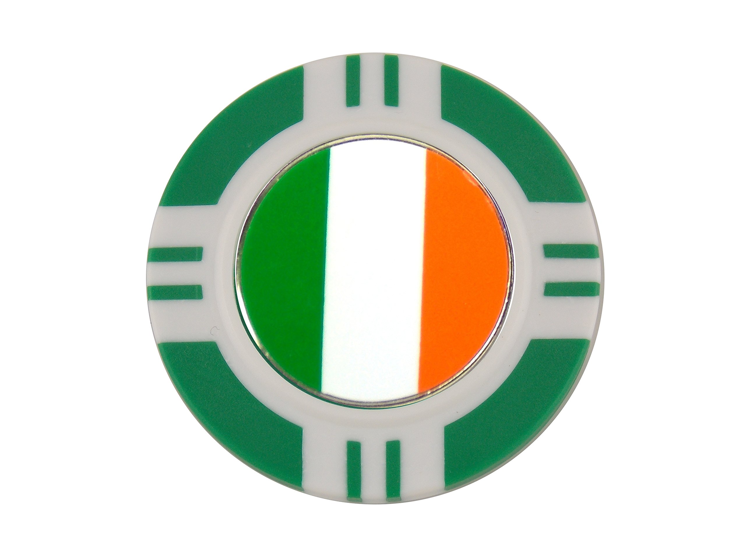 Mercia Golf Magnetic Poker Chip With Patriotic UK and Ireland Flag Ball Markers (Ireland)