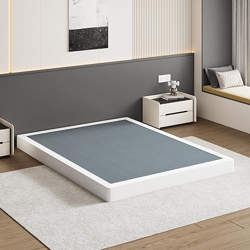 Miniatura 16 de UOMEUR Base de cama King Box Spring de 9 pulgadas, 3000 libras, base de colchón de metal resistente, sin herramientas, fácil montaje, sin ruido 9a