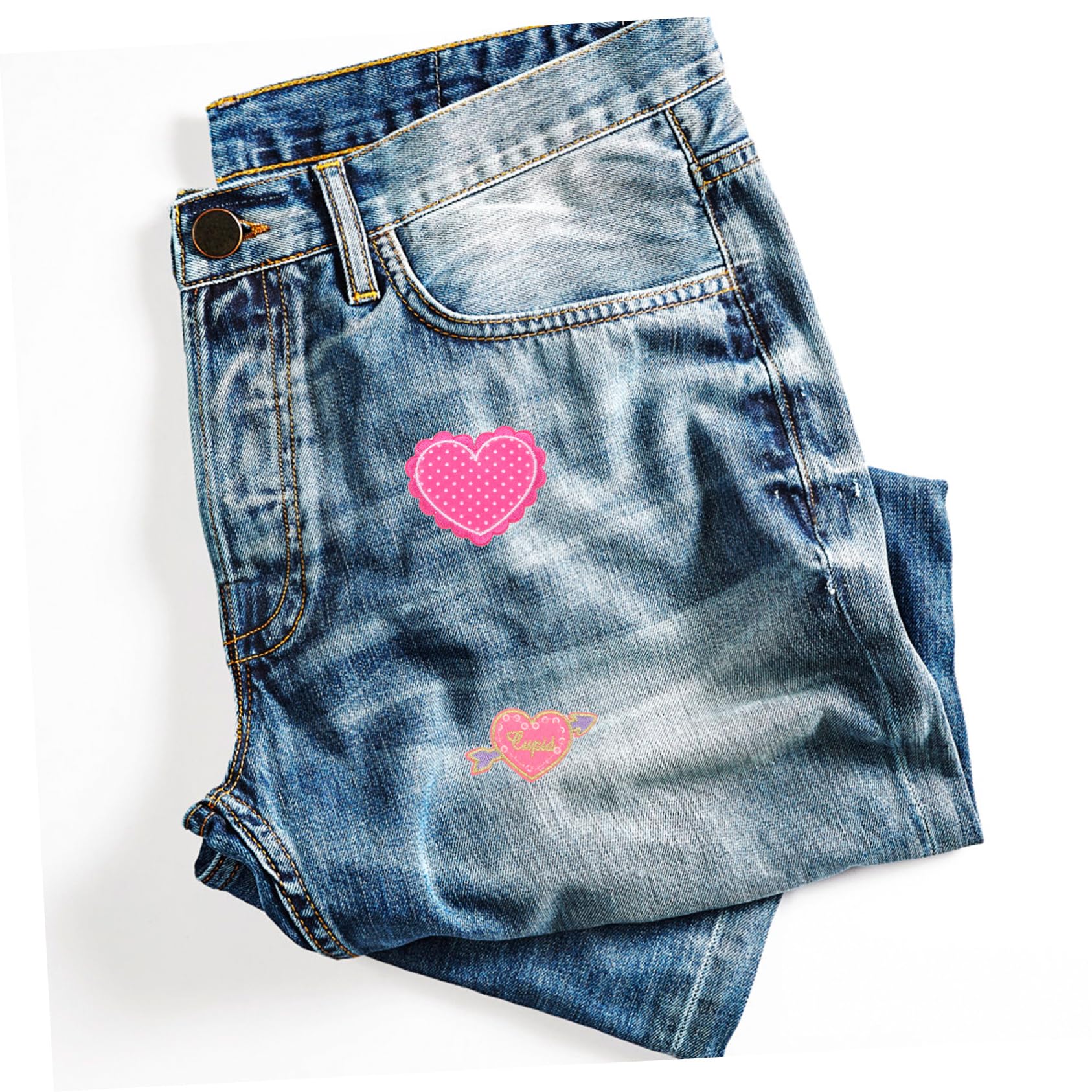 EXCEART 100piezas Parches De Termoadhesivos Para Ropa Parches Bordados De Para Ropa y Accesorios Para Jeans y Mochilas