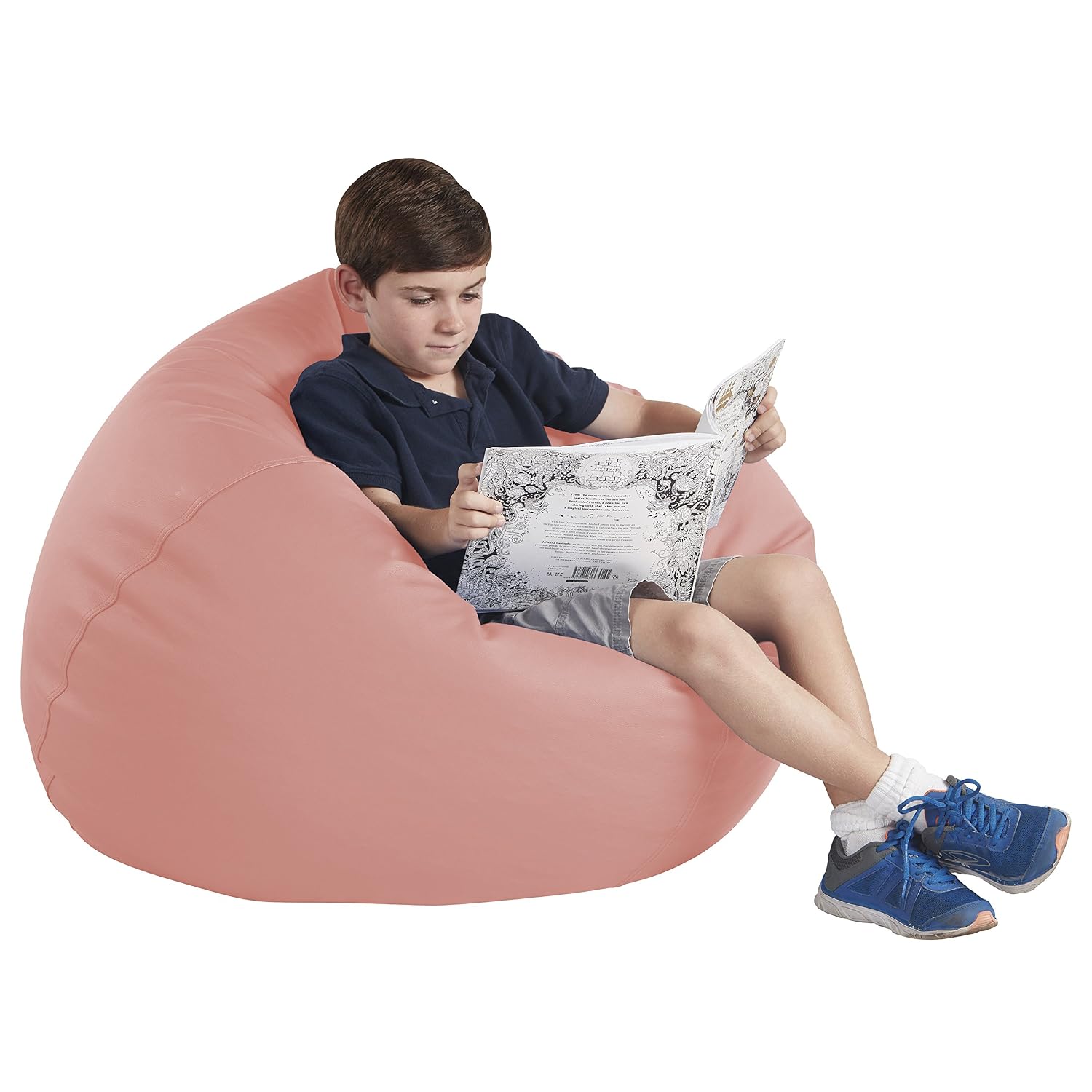 ECR4Kids Standard Classic Bean Bag Chair, Blush (35")