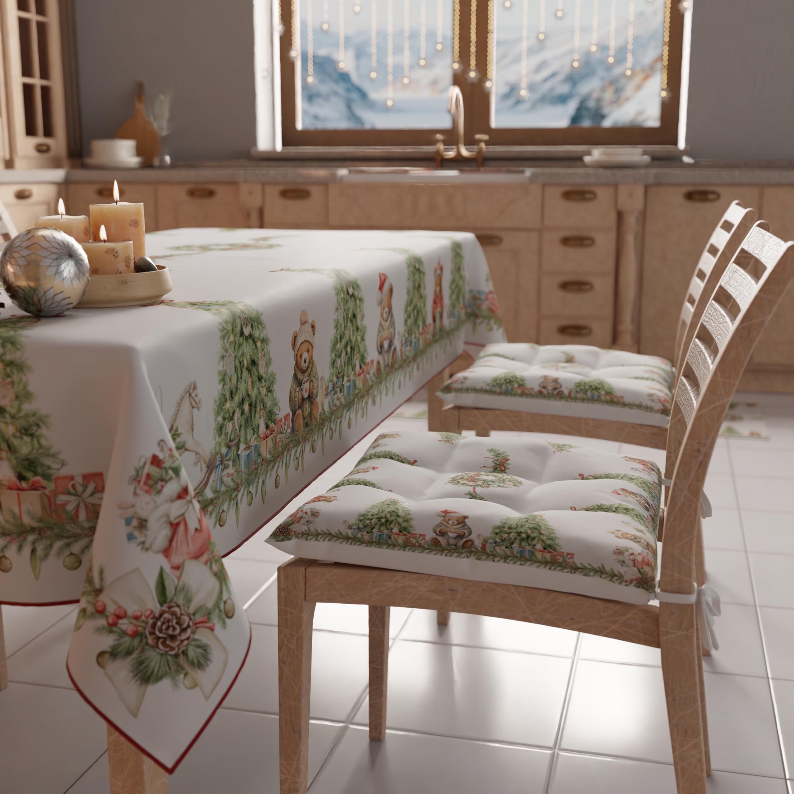 PETTI Artigiani Italiani Stain-Resistant Tablecloth Christmas - Image 4
