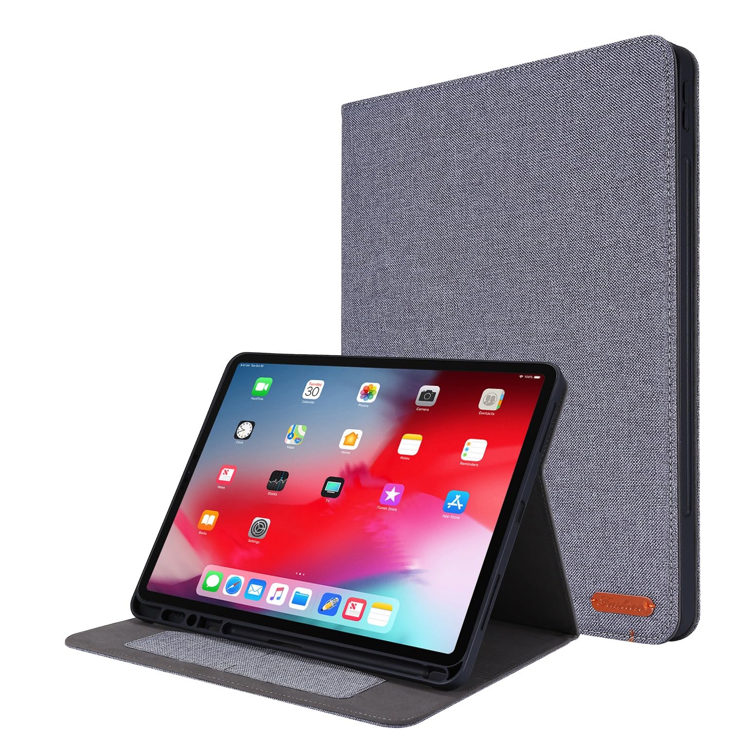 Ochronne etui na tablet Etui na tablet Slim, kompatybilne z etui iPad Air 13 cali M3 2025/ M2 2024 z uchwytem na ołówek, trójdzielna podstawka ochronna, wytrzymała obudowa z automatycznym wybudzaniem/