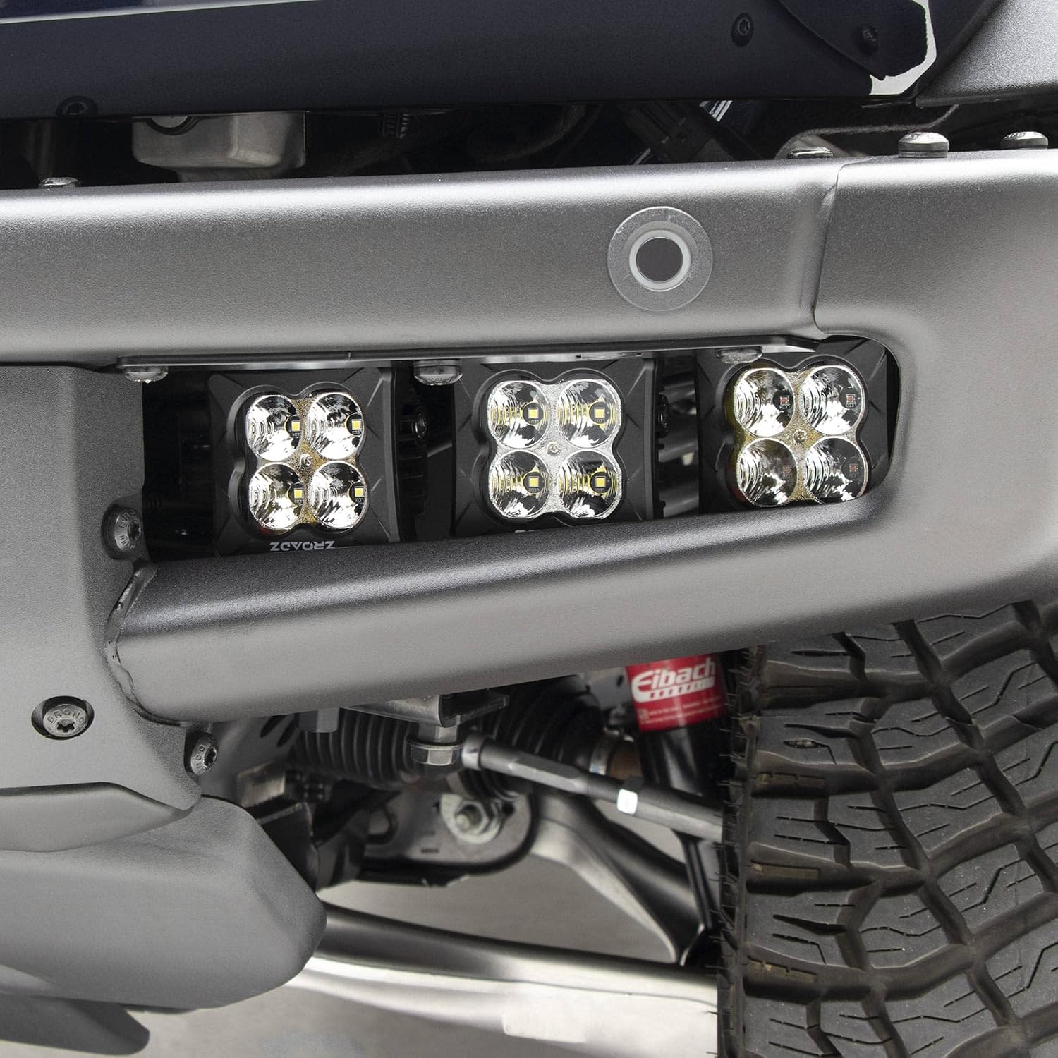 ZROADZ Front Bumper Fog LED KIT for a 2021-2022 Ford Bronco, Includes (2) 3 inch Amber LED Pod Lights and (4) 3 inch White LED Pod Lights - Part # Z325401-KITAW