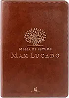 Bíblia de Estudo Max Lucado NVI, Capa luxo marrom, Leitura Perfeita